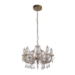 Searchlight Electric Utah Outdoor 8Lt Pendant - Gold & Crystal 44761-8GO