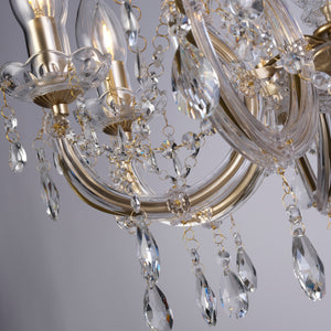 Searchlight Electric Utah Outdoor 8Lt Pendant - Gold & Crystal 44761-8GO