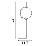 Searchlight Electric Shield LED Wall Light, Sand Black and Brass Metal 44861GO