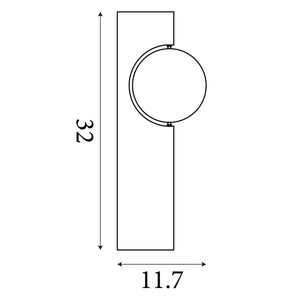 Searchlight Electric Shield LED Wall Light, Sand Black and Brass Metal 44861GO