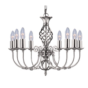 Zanzibar 8Lt Pendant - Satin Silver Metal