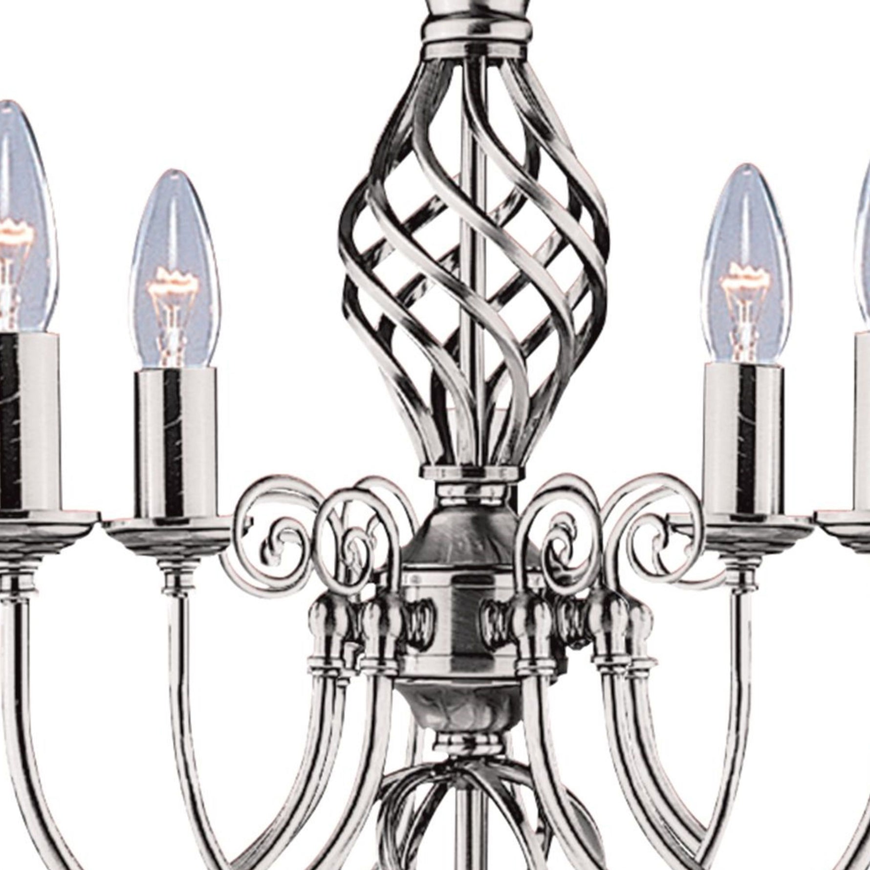 Searchlight Electric Zanzibar 8Lt Pendant - Satin Silver Metal 4489-8