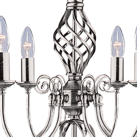 Searchlight Electric Zanzibar 8Lt Pendant - Satin Silver Metal 4489-8