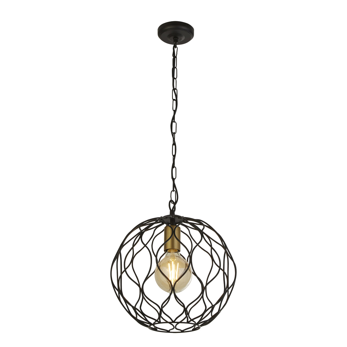 Finesse Pendant - Black & Gold  Metal