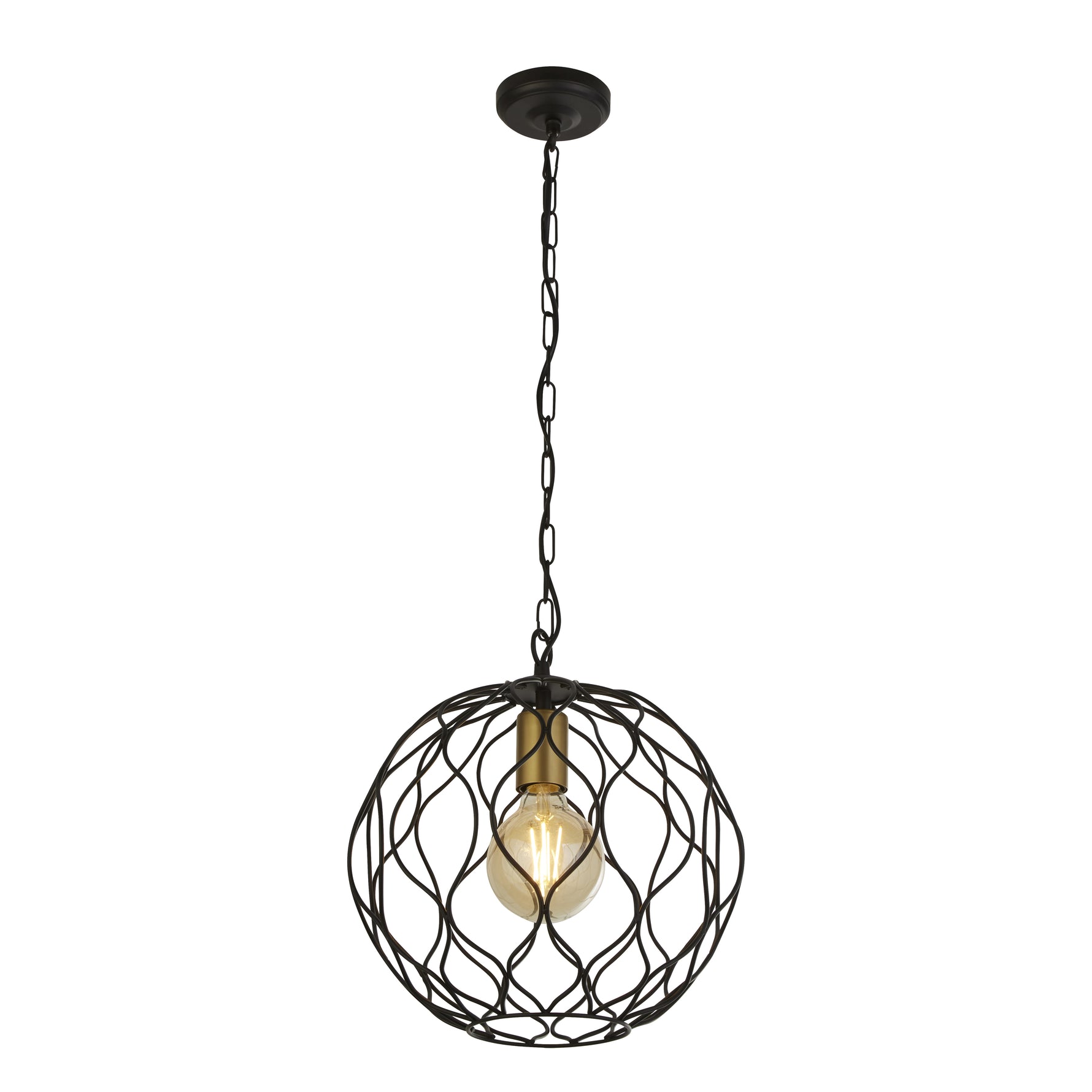 Finesse Pendant - Black & Gold  Metal
