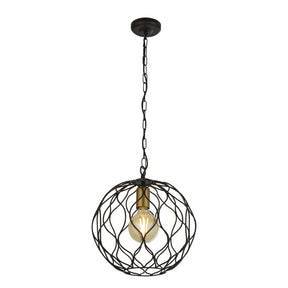 Finesse Pendant - Black & Gold  Metal