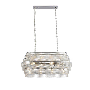 Rene 12Lt Ceiling Pendant - Chrome & Crystal