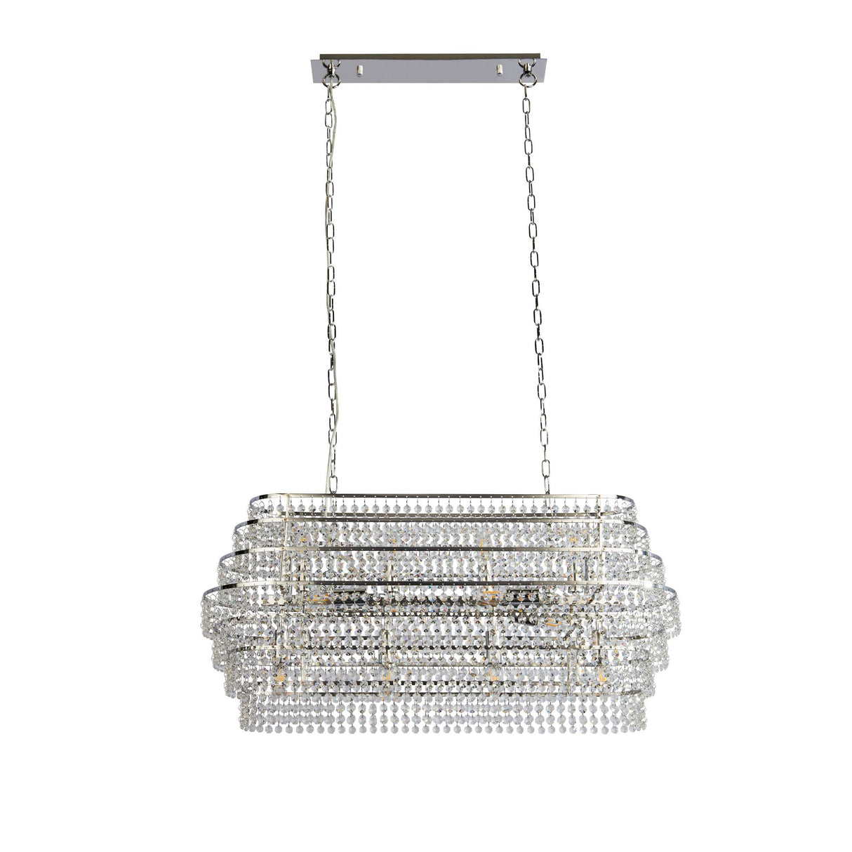 Searchlight Electric Rene 12Lt Ceiling Pendant - Chrome & Crystal 4512-12CC