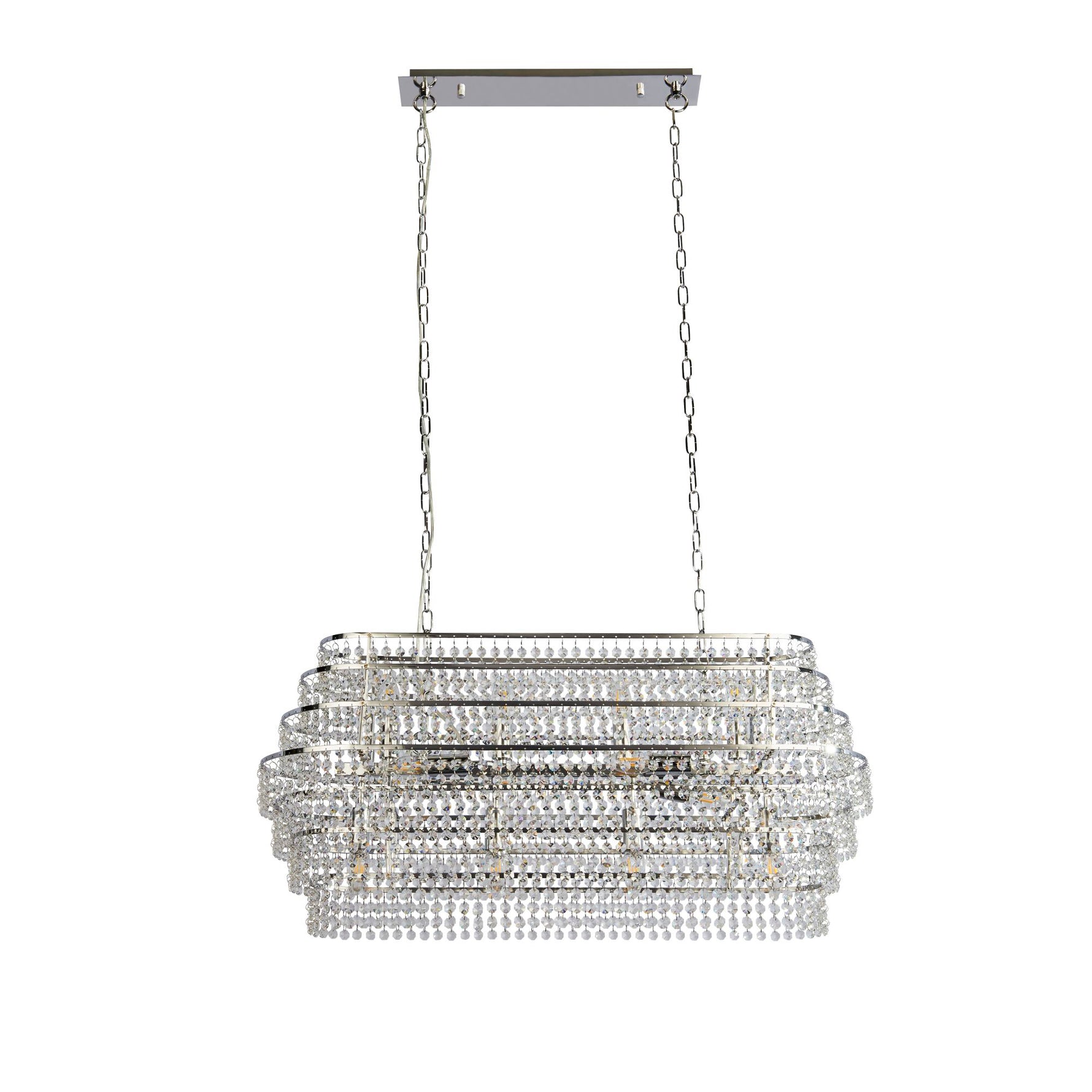 Searchlight Electric Rene 12Lt Ceiling Pendant - Chrome & Crystal 4512-12CC