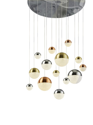 Planets 14Lt Multi-Drop - Copper, Chrome & Satin Brass