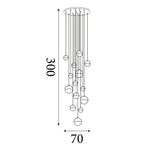 Searchlight Electric Planets 14Lt Multi-Drop - Copper, Chrome & Satin Brass 4514-14