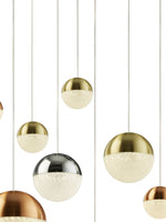 Searchlight Electric Planets 9Lt Multi-Drop - Copper, Chrome & Satin Brass 4519-9