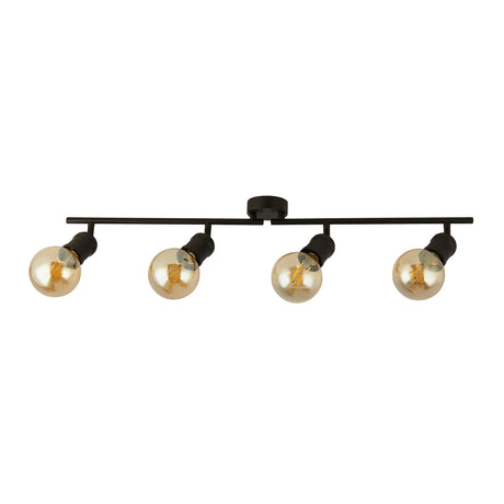 Searchlight Electric Dance 4Lt Split Bar Spotlight - Sand Black Metal 45202-4BK