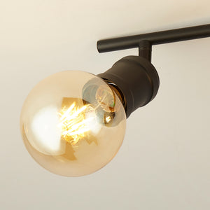 Searchlight Electric Dance 4Lt Split Bar Spotlight - Sand Black Metal 45202-4BK