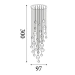 Searchlight Electric Planets 27Lt Multi-Drop - Copper, Chrome & Satin Brass 4527-27