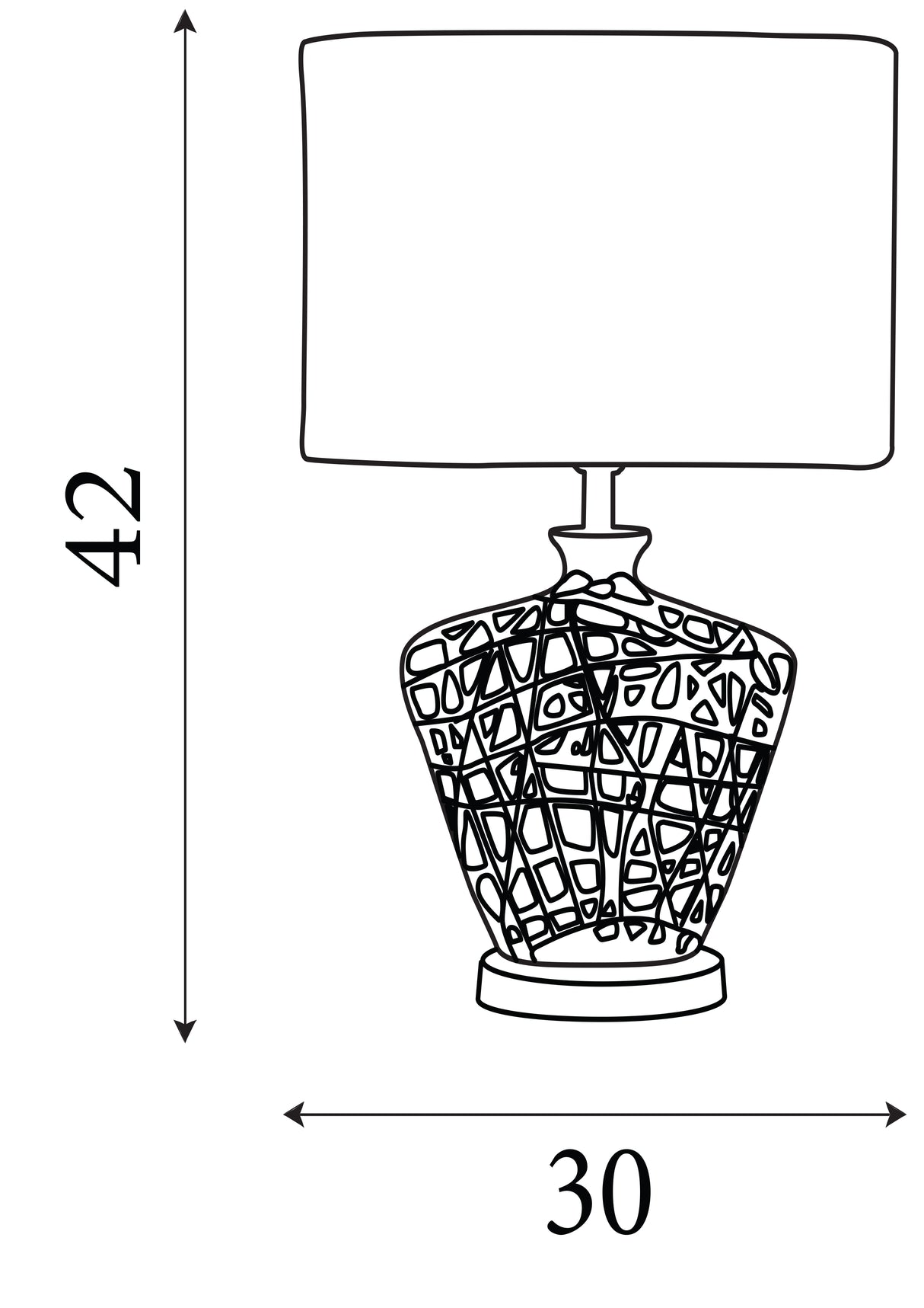 Searchlight Electric Network Table Lamp  - Chrome Metal & Black Fabric Oval Shade 4552CC