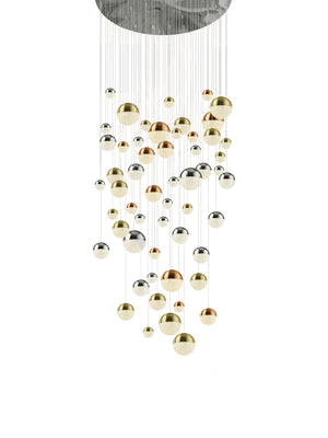 Planets 55Lt Multi-Drop - Copper, Chrome & Satin Brass