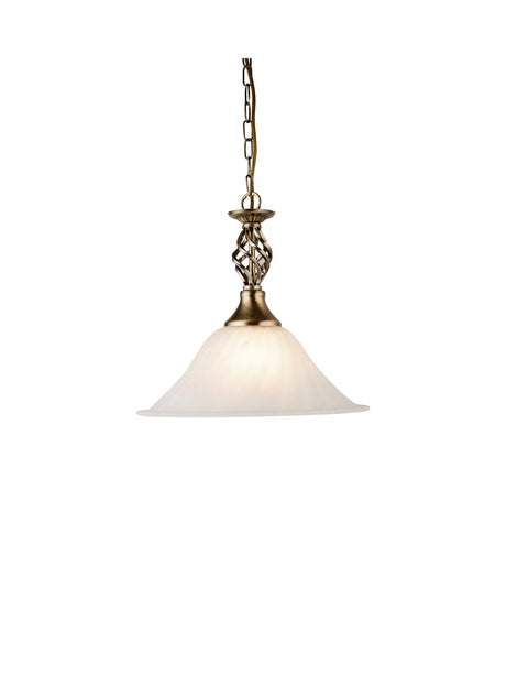 Cameroon Pendant  - Antique Brass Metal & Glass