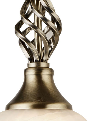 Searchlight Electric Cameroon Pendant  - Antique Brass Metal & Glass 4581-14AB