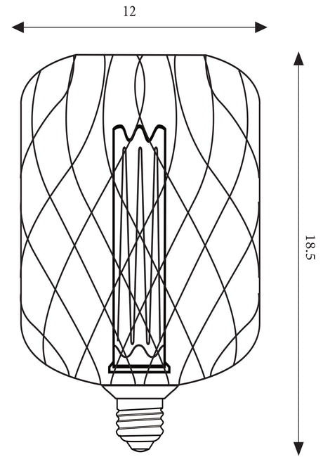 Searchlight Electric Wire Mesh Effect Drum Lamp - Black Metal (4.5W, 4000K) 46002BK