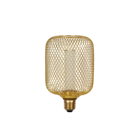 Searchlight Electric Wire Mesh Effect Drum Lamp - Gold Metal(4.5W, 4000K) 46002GO
