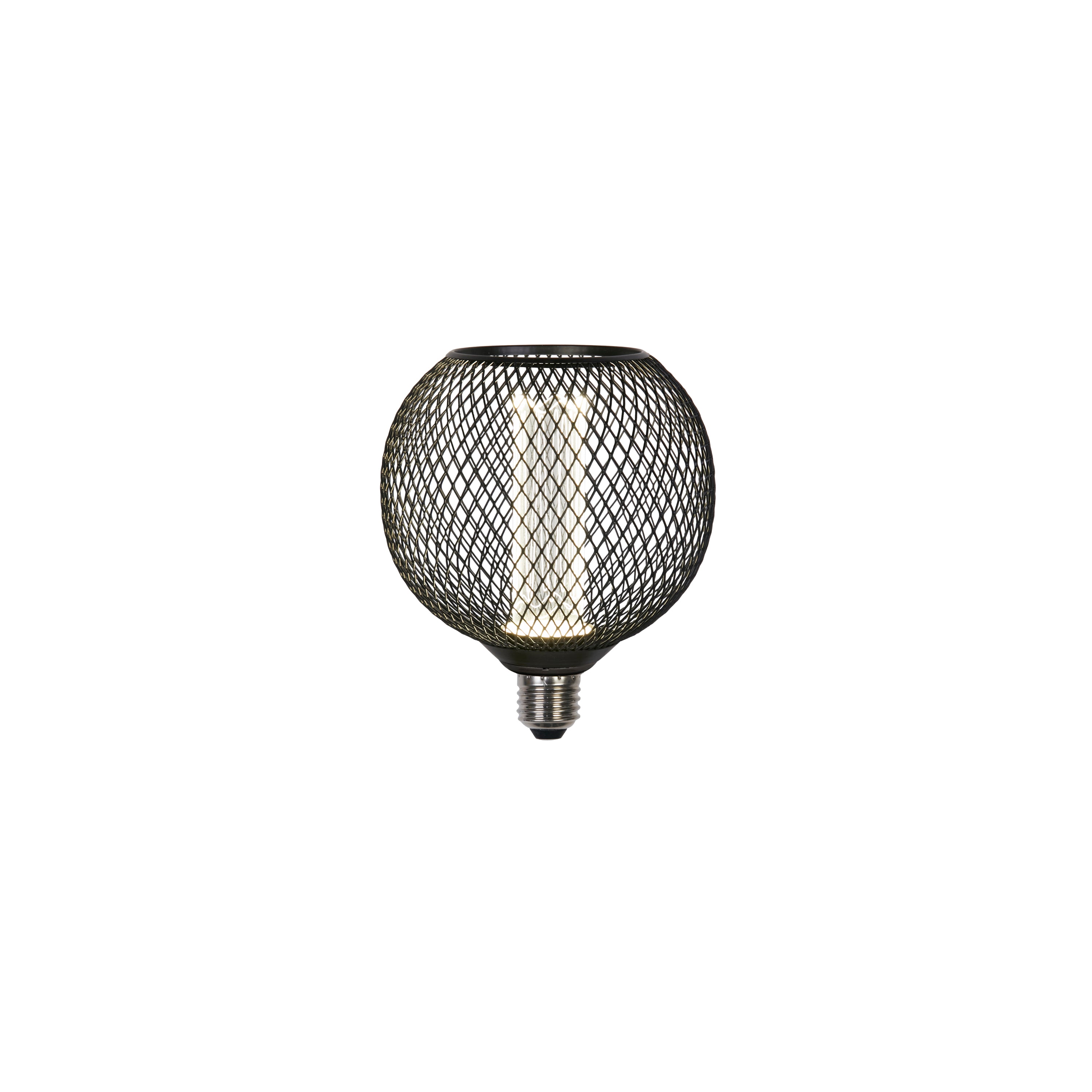Wire Mesh Effect Globe Lamp - Black Metal (4.5W, 4000K)