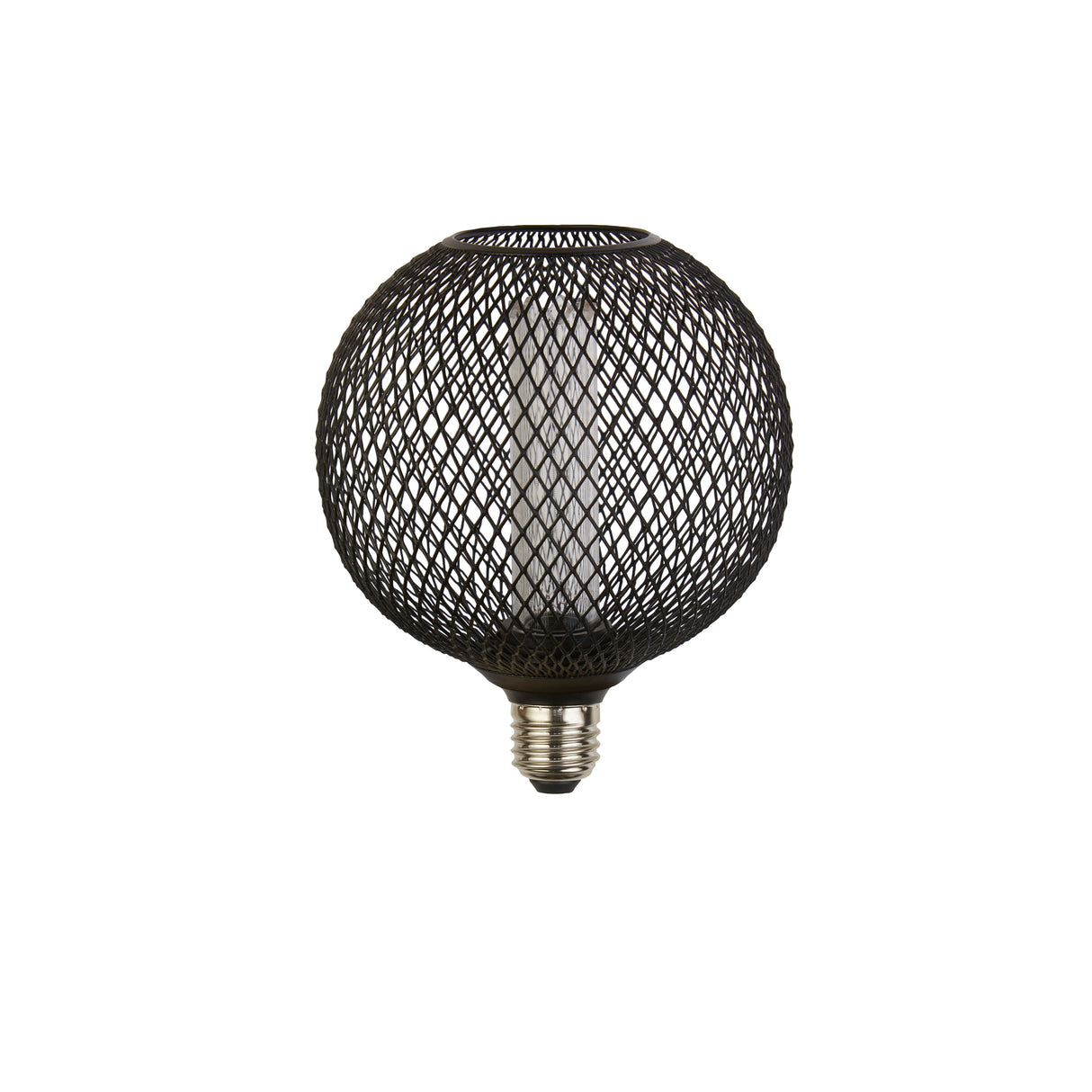 Searchlight Electric Wire Mesh Effect Globe Lamp - Black Metal (4.5W, 4000K) 46003BK