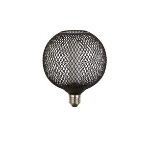 Searchlight Electric Wire Mesh Effect Globe Lamp - Black Metal (4.5W, 4000K) 46003BK