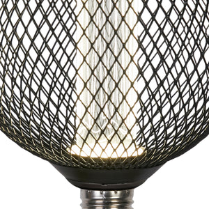 Searchlight Electric Wire Mesh Effect Globe Lamp - Black Metal (4.5W, 4000K) 46003BK