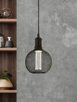 Searchlight Electric Wire Mesh Effect Globe Lamp - Black Metal (4.5W, 4000K) 46003BK