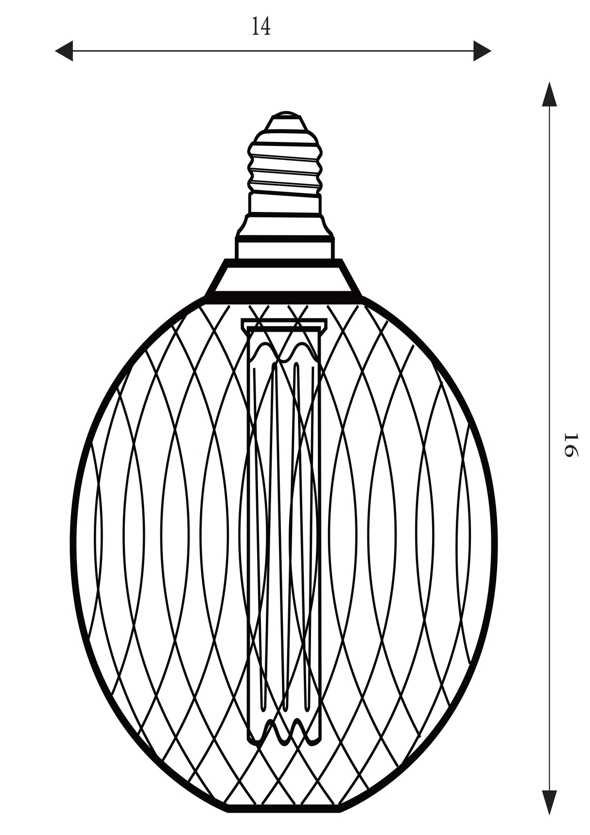 Searchlight Electric Wire Mesh Effect Globe Lamp - Black Metal (4.5W, 4000K) 46003BK