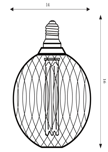Searchlight Electric Wire Mesh Effect Globe Lamp - Black Metal (4.5W, 4000K) 46003BK
