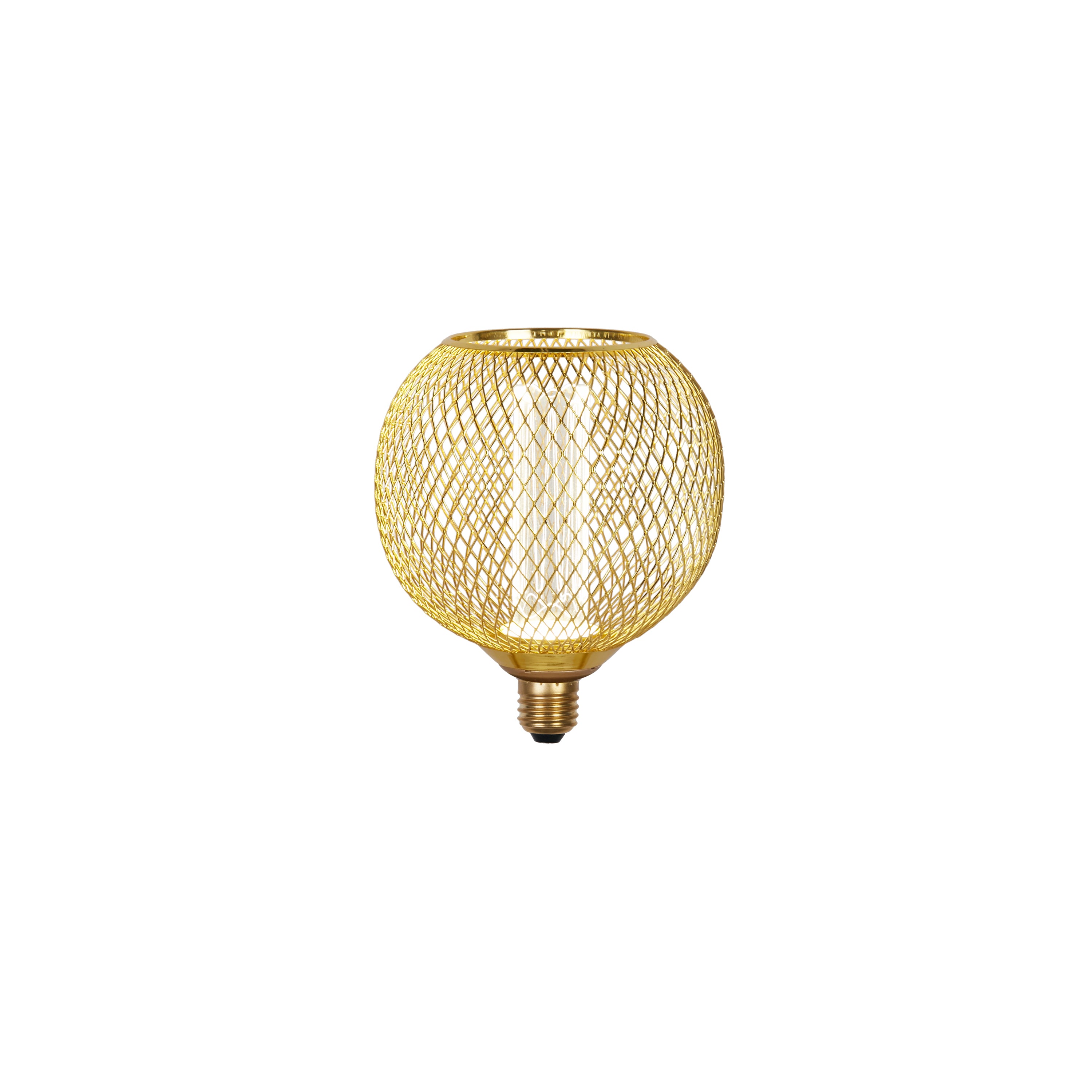 Wire Mesh Effect Globe Lamp - Gold Metal (4.5W, 4000K)