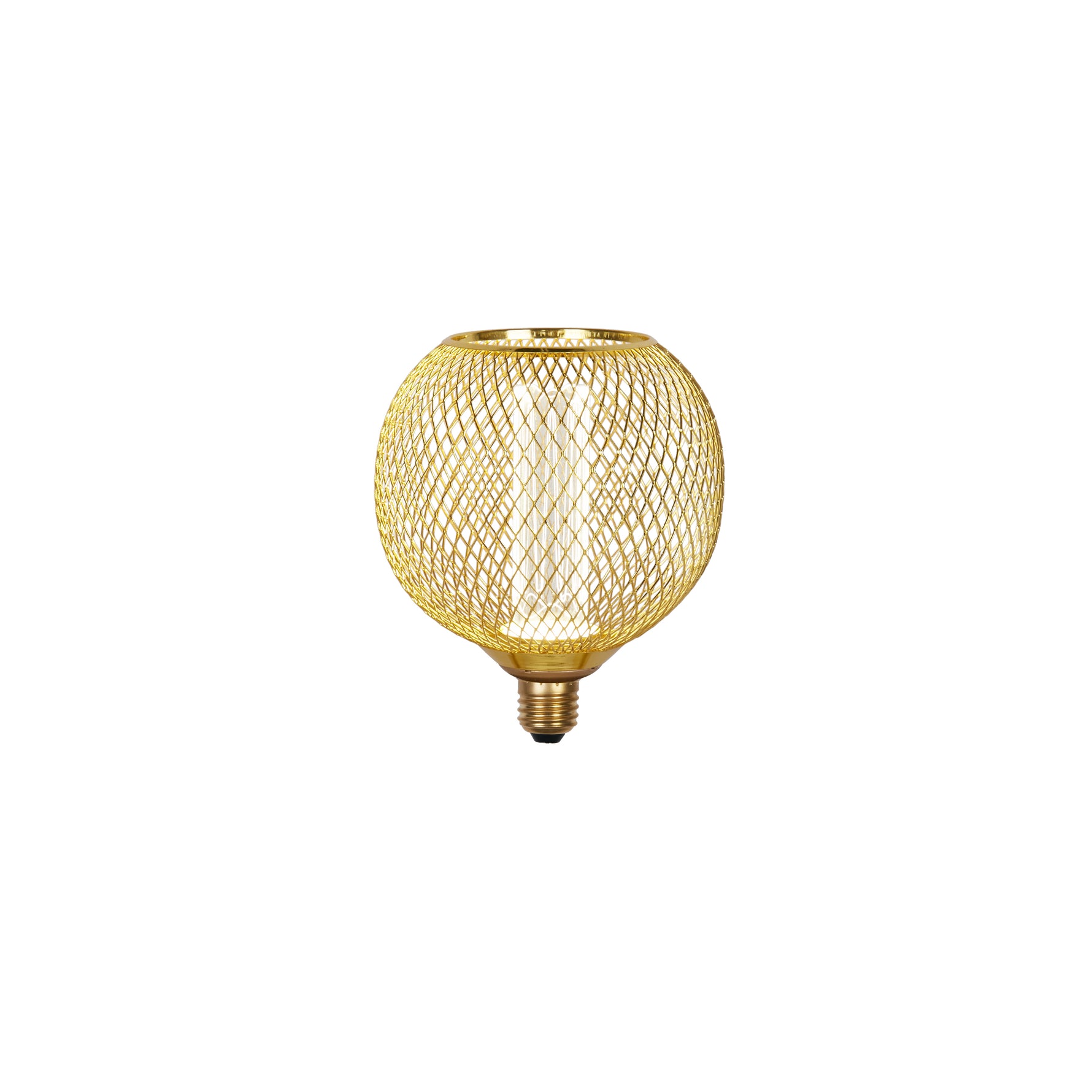Wire Mesh Effect Globe Lamp - Gold Metal (4.5W, 4000K)