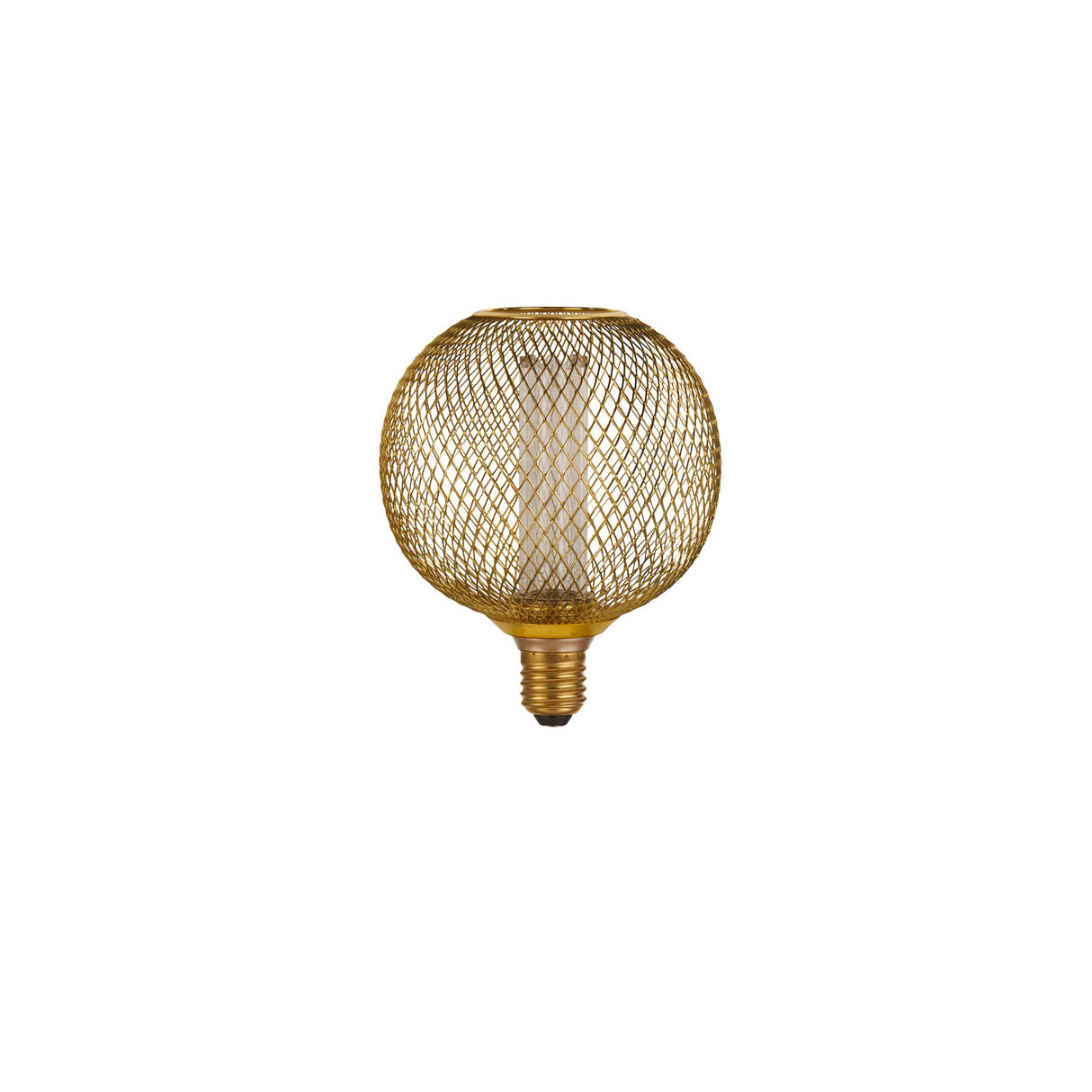 Searchlight Electric Wire Mesh Effect Globe Lamp - Gold Metal (4.5W, 4000K) 46003GO