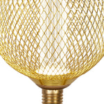 Searchlight Electric Wire Mesh Effect Globe Lamp - Gold Metal (4.5W, 4000K) 46003GO