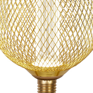 Searchlight Electric Wire Mesh Effect Globe Lamp - Gold Metal (4.5W, 4000K) 46003GO