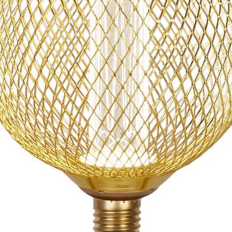 Searchlight Electric Wire Mesh Effect Globe Lamp - Gold Metal (4.5W, 4000K) 46003GO
