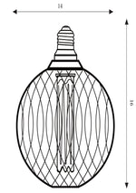 Searchlight Electric Wire Mesh Effect Globe Lamp - Gold Metal (4.5W, 4000K) 46003GO