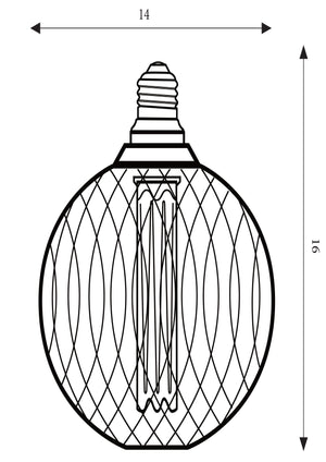 Searchlight Electric Wire Mesh Effect Globe Lamp - Gold Metal (4.5W, 4000K) 46003GO