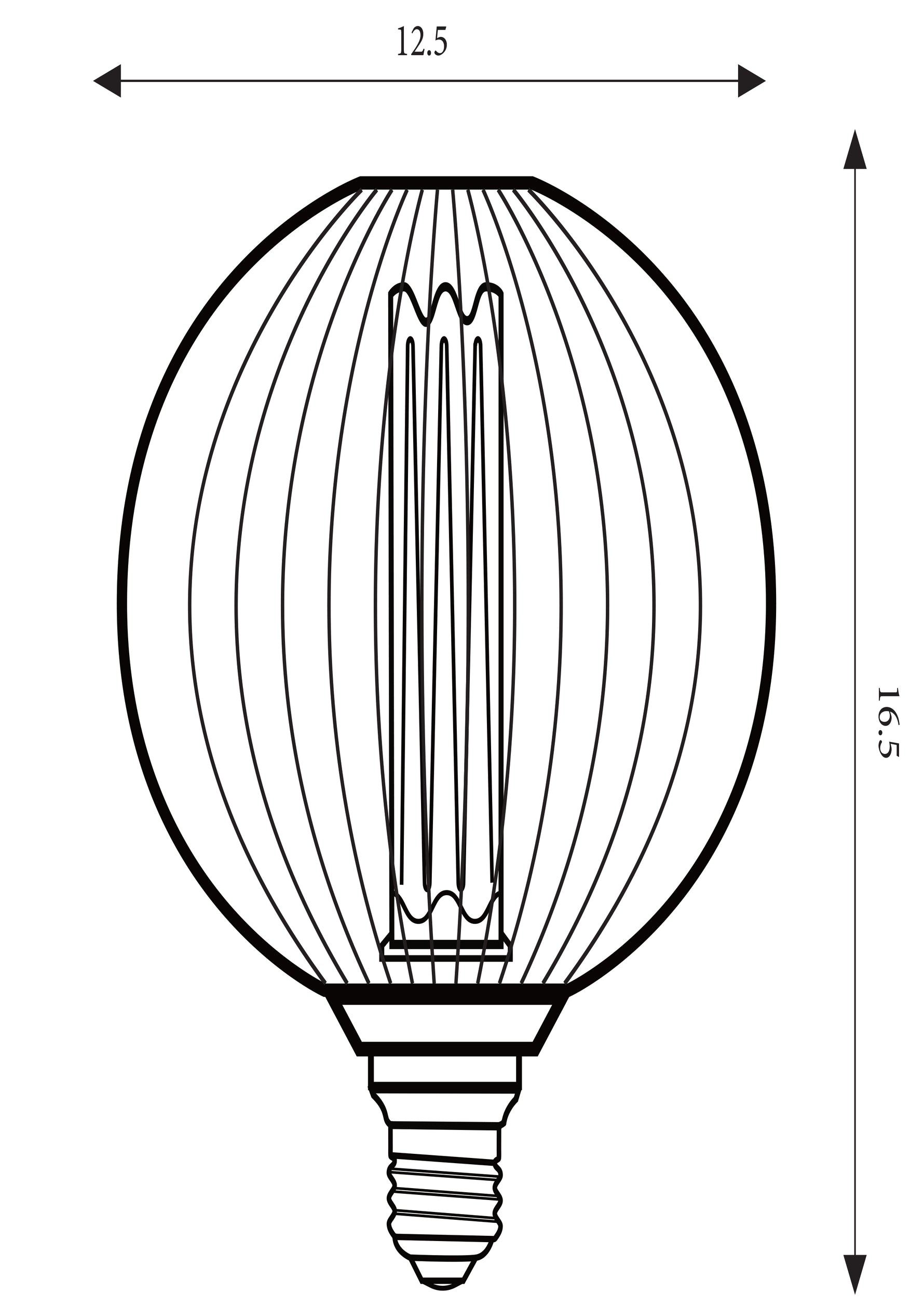 Searchlight Electric Globe Lamp - Black Metal (4.5W, 4000K) 46004BK