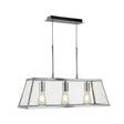 Voyager 3Lt Bar Pendant - Chrome Metal & Glass