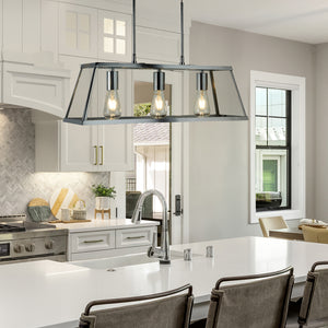 Searchlight Electric Voyager 3Lt Bar Pendant - Chrome Metal & Glass 4613-3CC