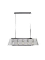 Searchlight Electric Voyager 5Lt Bar Pendant - Chrome Metal & Glass 4614-5CC