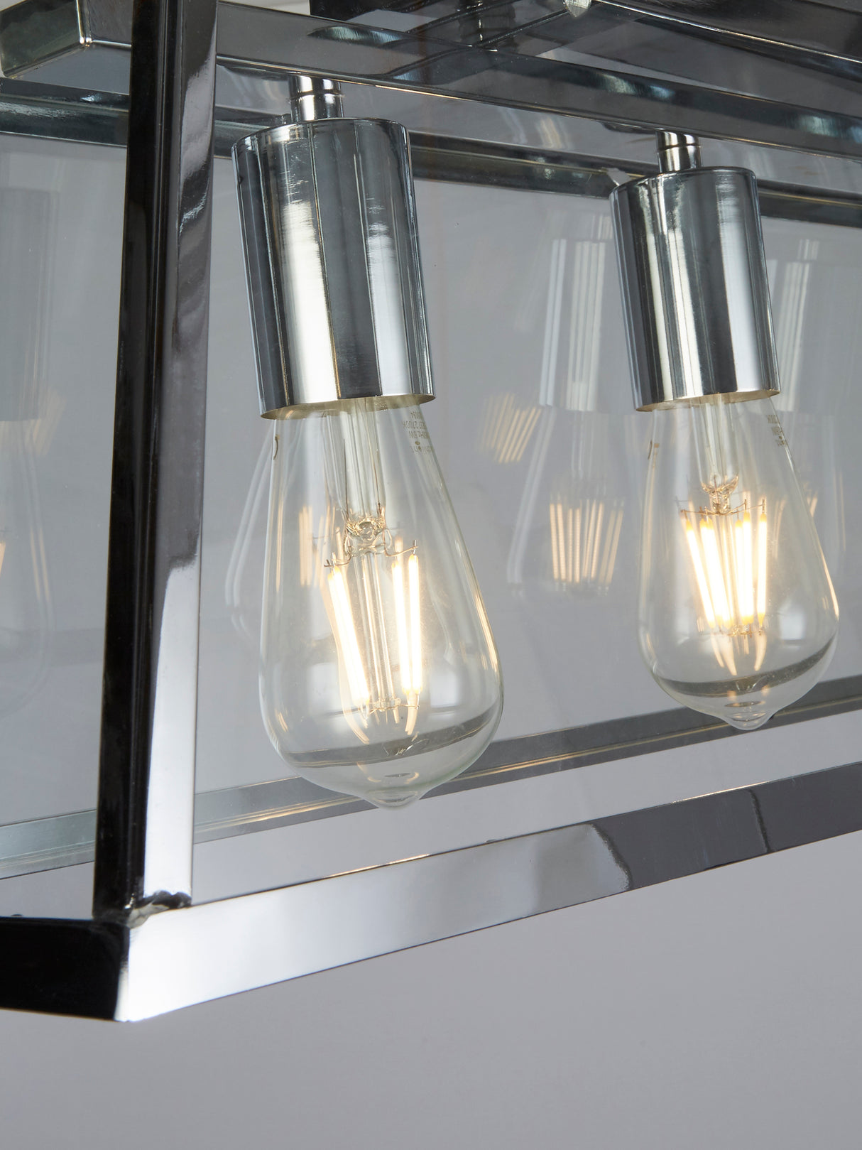 Searchlight Electric Voyager 5Lt Bar Pendant - Chrome Metal & Glass 4614-5CC