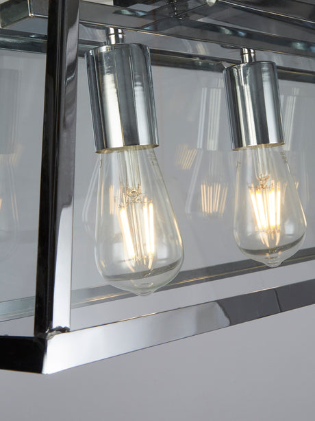 Searchlight Electric Voyager 5Lt Bar Pendant - Chrome Metal & Glass 4614-5CC