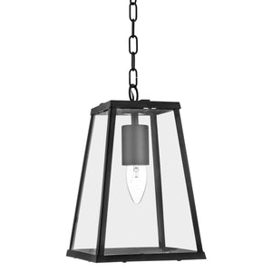 Searchlight Electric Voyager Pendant  - Black Metal & Glass 4614BK