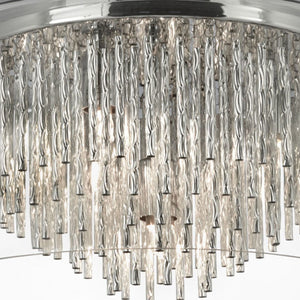 Searchlight Electric Curva 4Lt Flush - Chrome Metal & Crystal Glass 4624-4CC