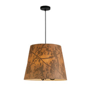 Isla 3Lt Pendant, Recycled Paper Shade and Black Metal