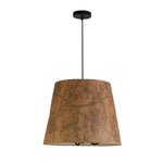Searchlight Electric Isla 3Lt Pendant, Recycled Paper Shade and Black Metal 47810-3NA